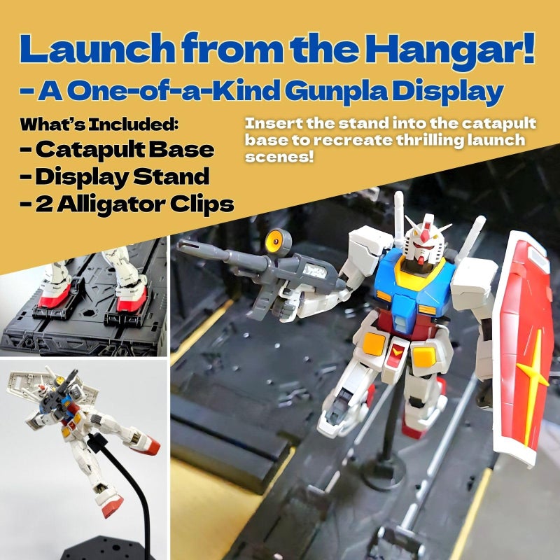Someie Plastic Model Display Items Set (Catapult Base, Display Stand, Alligator Clips Ã—2) - Image 2