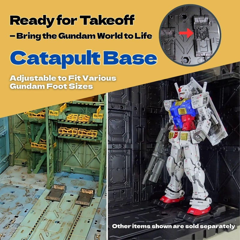 Someie Plastic Model Display Items Set (Catapult Base, Display Stand, Alligator Clips Ã—2) - Image 3