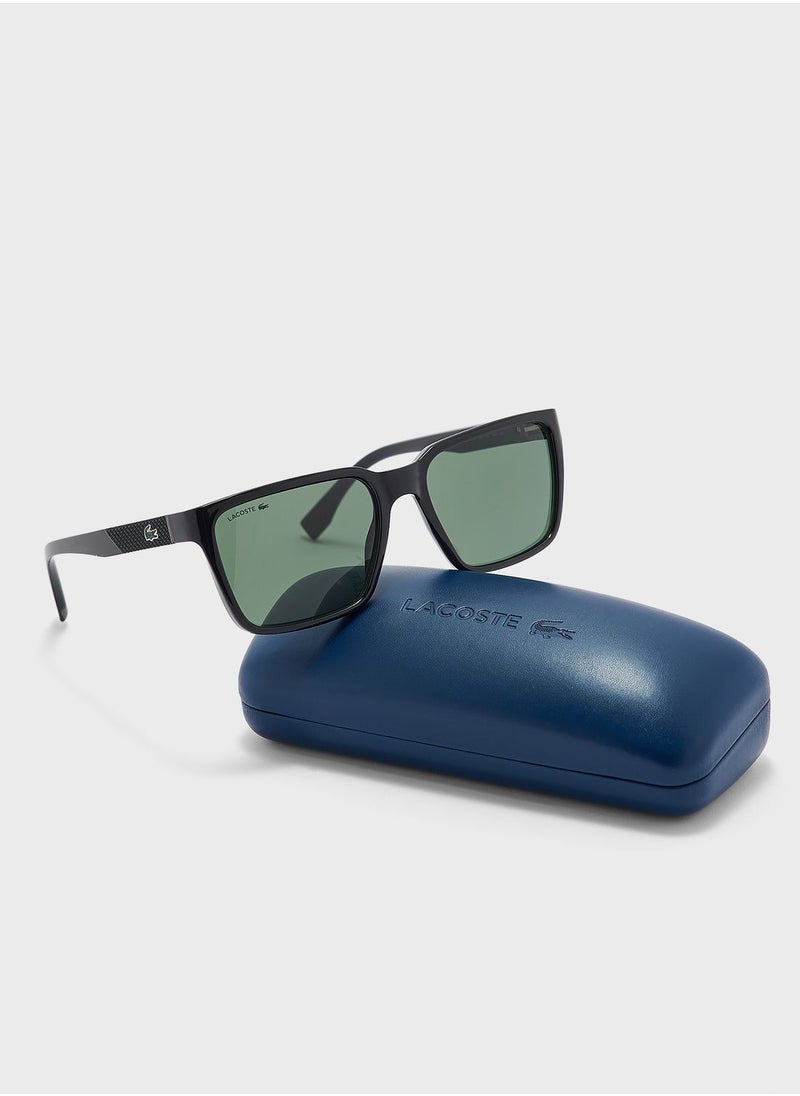 لاكوست - نظارة شمسية بإطار وايفارير طراز L6011S - Image 1
