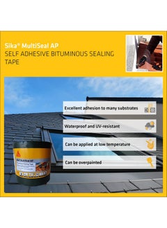 SIKA SIKA - Multiseal, Self-Adhesive tear-resistant sealing tape, Grey, 4 Inches x 9.84 Ft (10 cm x 3 Mtr)  - Image 3