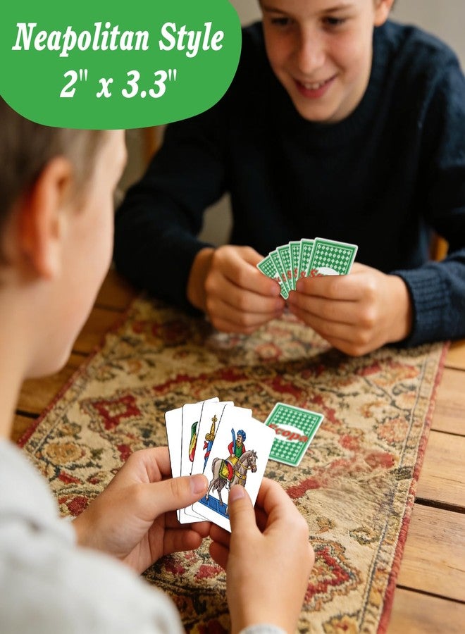 EDUMAETRIX Scopa Classic Italian Card Game with 2 Playing Decks, 100 Double-Sided Score Sheets, 2-6 Players, Family Strategy Game - Image 5