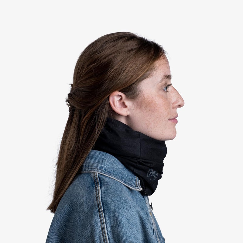 Buff Polar Reversible Neckwear in Solid Black - Image 3