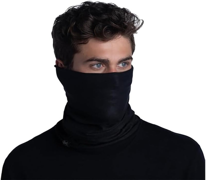 Buff Polar Reversible Neckwear in Solid Black - Image 5