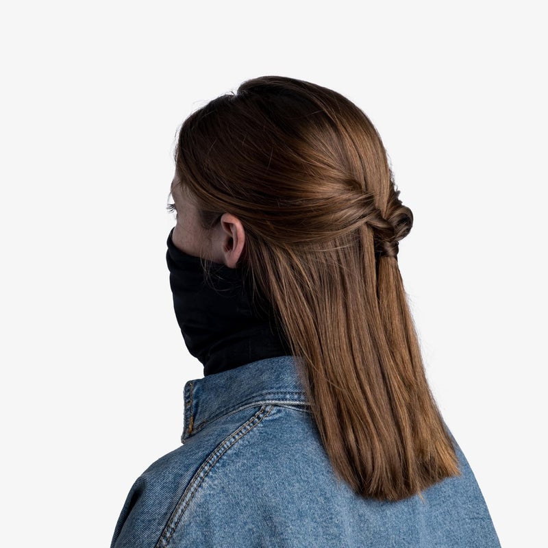 Buff Polar Reversible Neckwear in Solid Black - Image 4