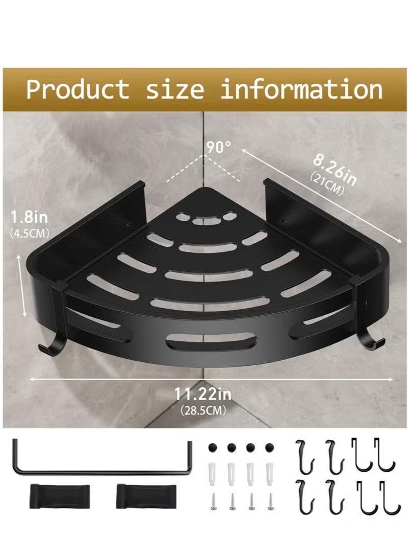 Beauenty 2 Pack Corner Shower Caddy, Shower Storage Organizer with Towel Rack, Bathroom Storage Shelf for Toilet, Kitchen, Bedroom - Image 4