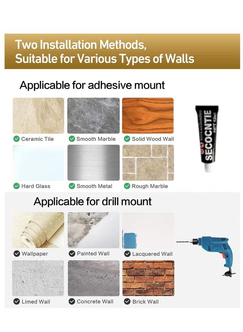 Beauenty 2 Pack Corner Shower Caddy, Shower Storage Organizer with Towel Rack, Bathroom Storage Shelf for Toilet, Kitchen, Bedroom - Image 5