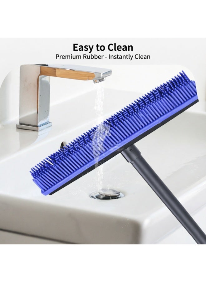 YY-Recheer Pet Hair Removal Broom with Rubber Bristle, Floor Cleaning Kit with Adjustable Handle & Detachable Microfibre Cloth - Image 5