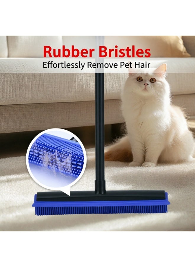 YY-Recheer Pet Hair Removal Broom with Rubber Bristle, Floor Cleaning Kit with Adjustable Handle & Detachable Microfibre Cloth - Image 2