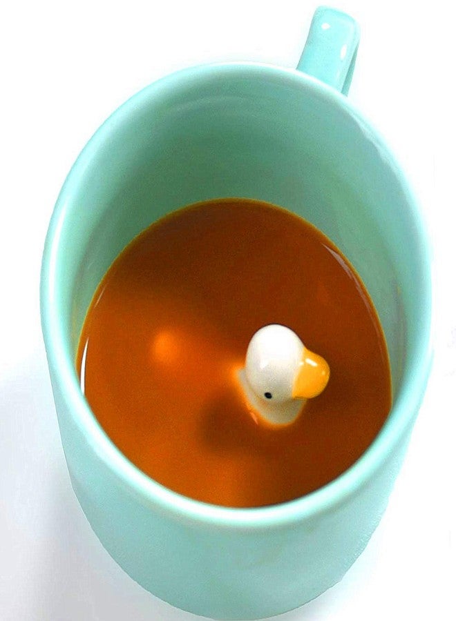 luckyse Duck Coffee Mug 3D Cartoon Ceramics Figurine Tea Cup for Boys Girls Kids Women Men - Image 1