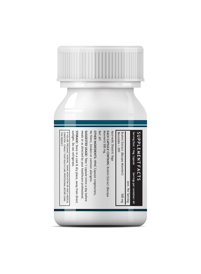 Inlife كبسولات إنلايف براهمي 500 ملغ | مستخلص باكوبا مونييري | باكوسيد 25% | مكمل عشبي أيورفيدي - 60 كبسولة نباتية - Image 4