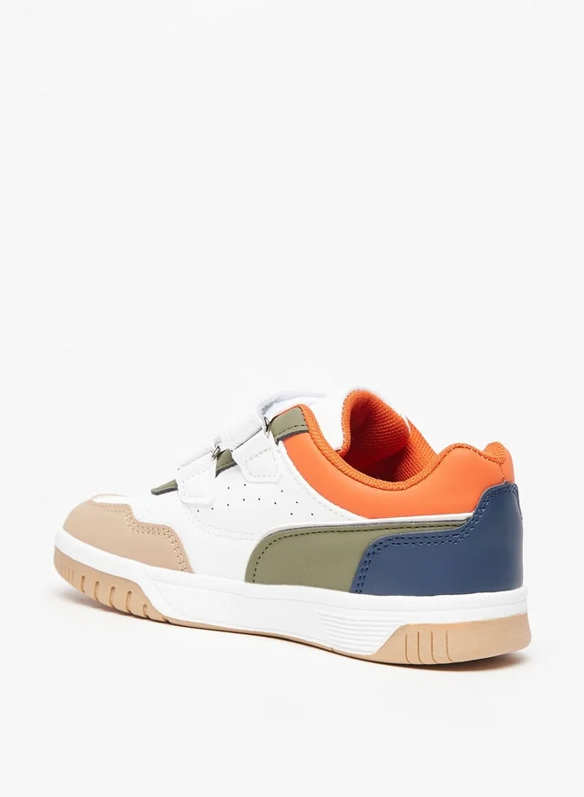 LBL by Shoexpress Boys Panelled Sneakers with Hook and Loop Closure