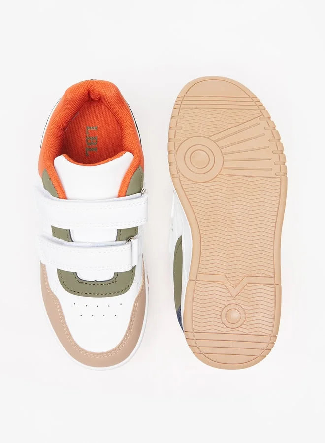 LBL by Shoexpress Boys Panelled Sneakers with Hook and Loop Closure