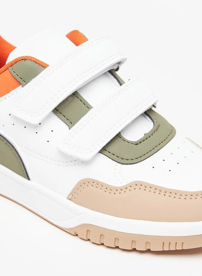 LBL by Shoexpress Boys Panelled Sneakers with Hook and Loop Closure