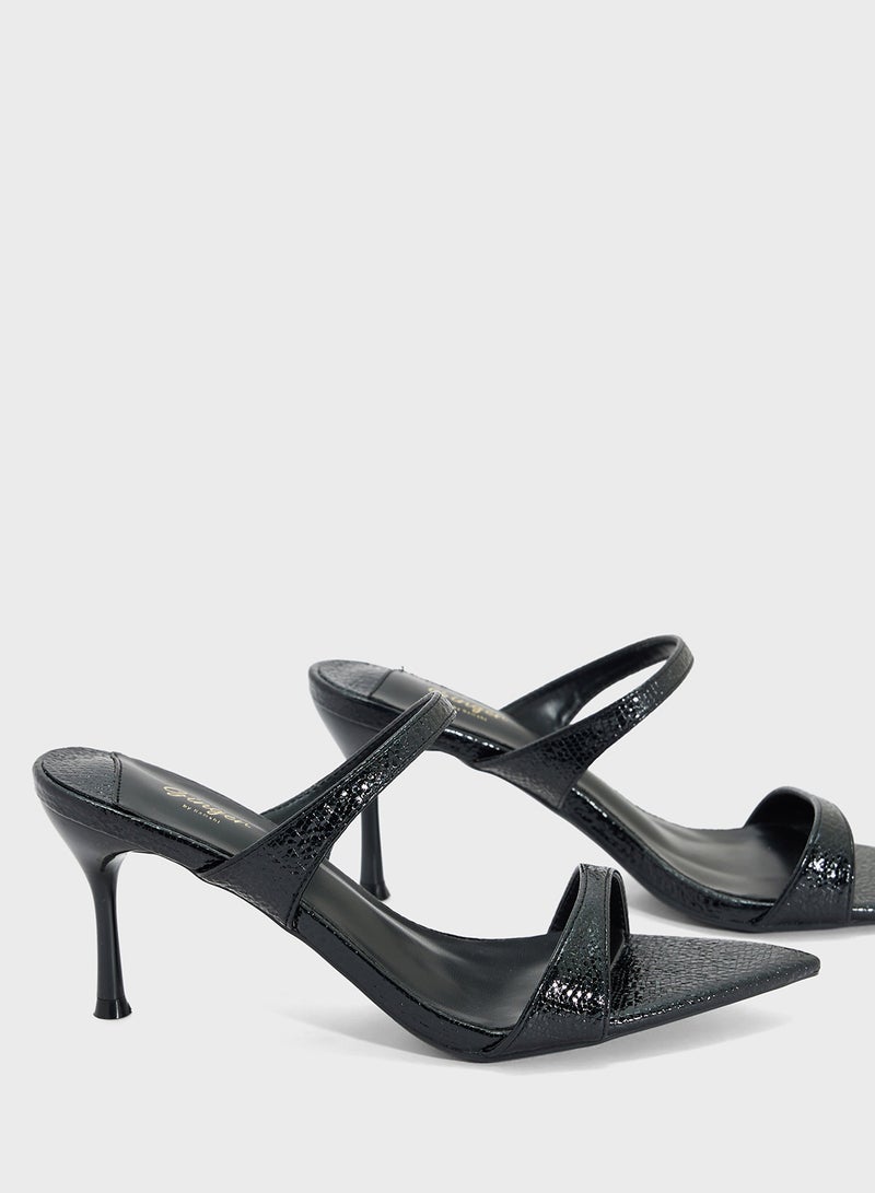 Ginger Pointed Heeled Mule  - Image 4
