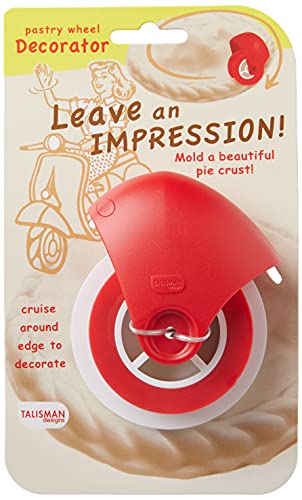 Talisman Designs Pastry Wheel Pie Crust Decorator | Pie Crust Wheel | Pie Crust Decorating Tools | Easy to Use Pastry Wheel | Pie Decorating Tools & Gadgets | Pie Crust Embosser - Image 2