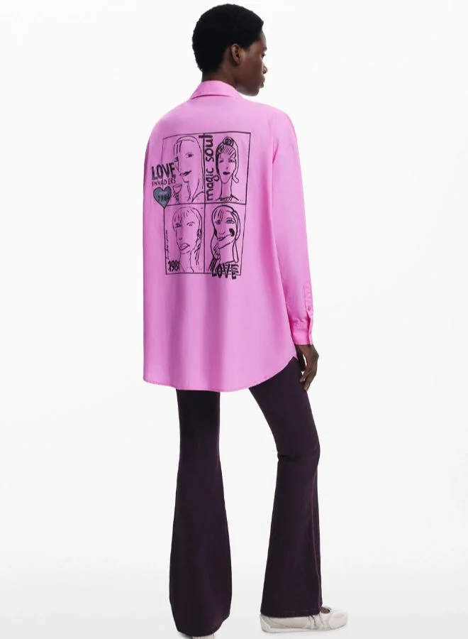 DESIGUAL Oversized comic strip shirt
