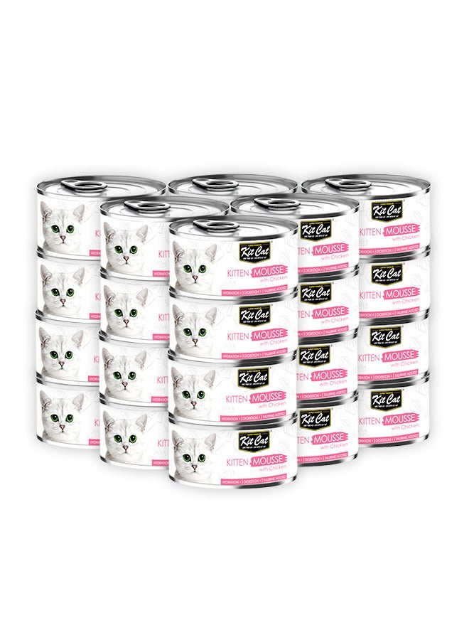 كيت كات طعام القطط الرطب بنكهة موس الدجاج - 80 غرام (عبوة من 24 قطعة) - Image 1