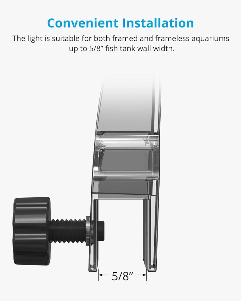 NICREW ضوء حوض السمك البحري القابل للتثبيت، ضوء حوض سمك المياه المالحة لأحواض الشعاب المرجانية مع مؤقت LCD، وضعين للإضاءة - Image 5