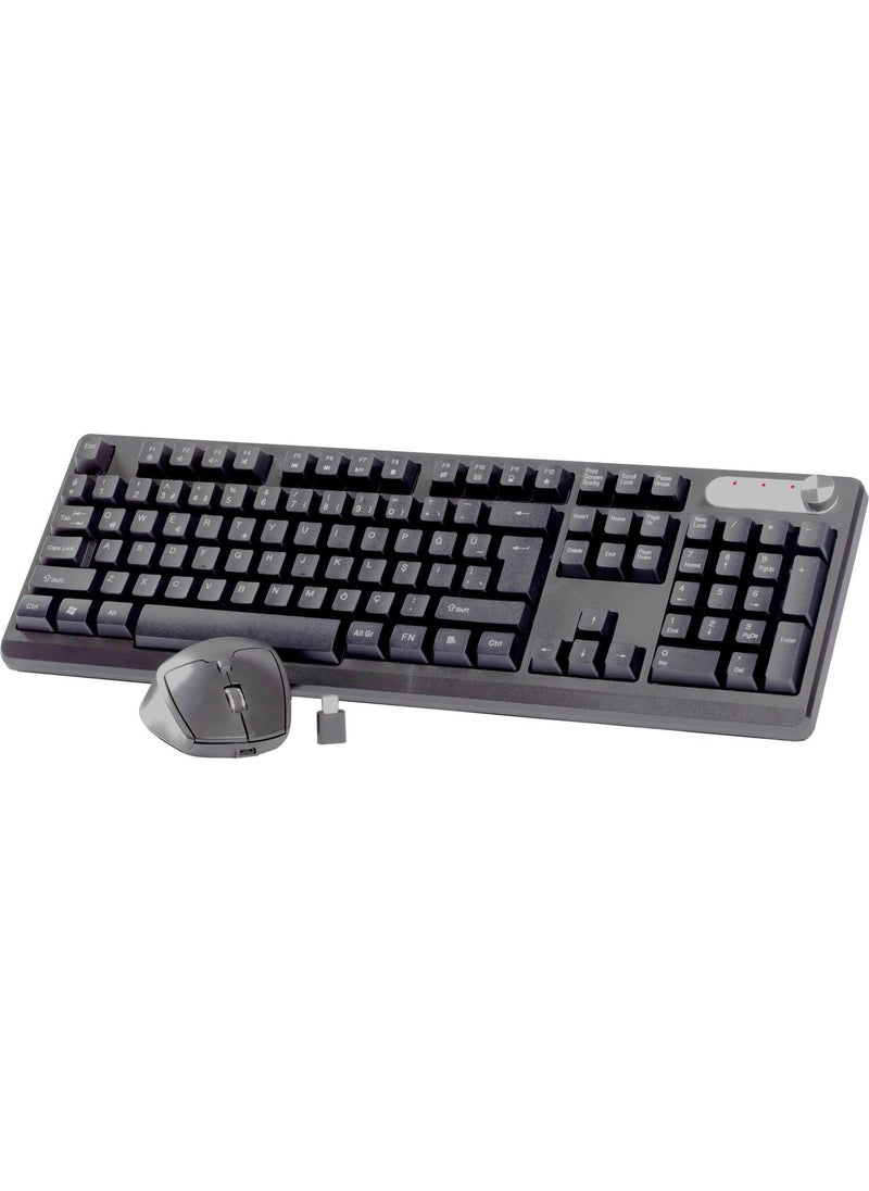 IWS-549U Rechargeable Silent Type-C Wireless Multimedia Keyboard Mouse Set