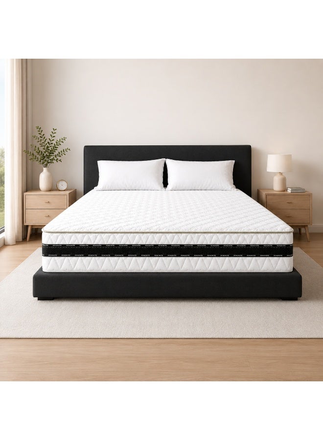 REXAL HOME Dream Gel Bonnell Spring Mattress 150 × 190 × 25 cm – Gel-Infused Memory Foam, Cooling Comfort, Medium-Firm Orthopedic Support, Motion Isolation, Premium Quilted Fabric