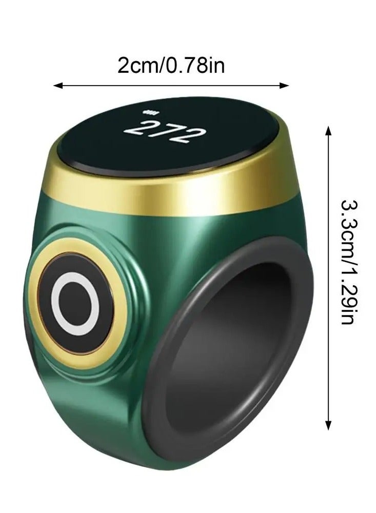 AROAQ An OLED Display Counting Ring, Tasbih, Featuring a Skin-Friendly Adjustable Silicone Ring, Easy to Use, Simple to Operate, Equipped with a TYPE-C Charging Port for Extended Standby Time. - Image 1