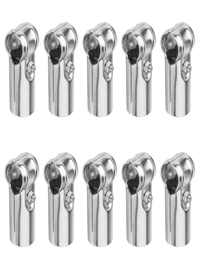 eoere 10 Sets T Pipe Connector for 1-3/8" x 1-3/8" Fence Pipe, Chain Link Fence Clamp, Stainless Steel - Image 1