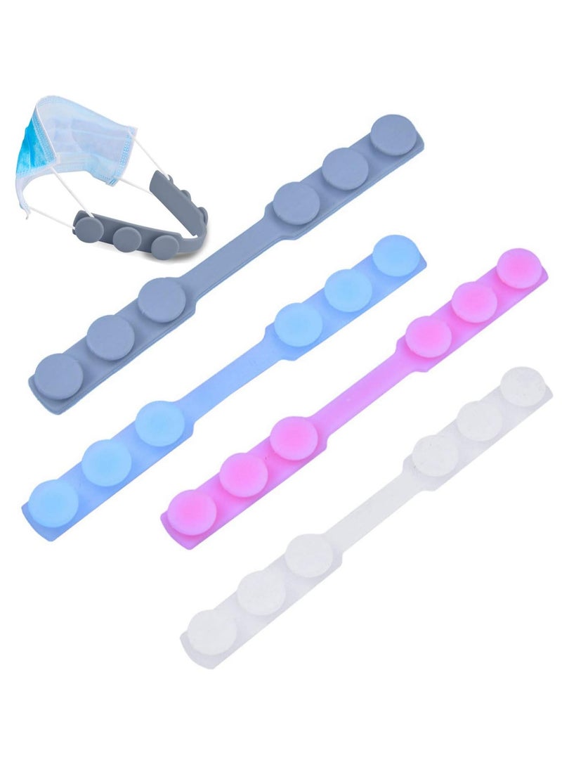 4 Pcs Anti-Tightening Mask Strap Extender Mask Holder Hook Ear Strap Adjustable Mask Fixing Buckle Relieve Pressure and Pain - Image 1