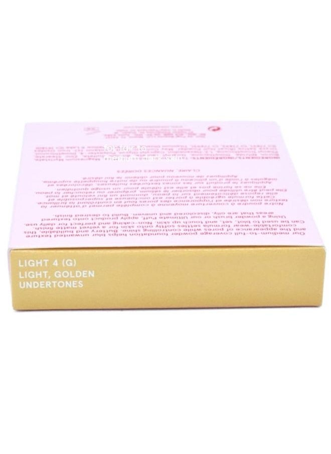 One size - Patrick Starrr Turn Up The Base Versatile Powder Foundation - Light 4 (G) Light, Golden Undertones Face Pressed Makeup Medium-to-Full Coverage, Soft Matte Finish 0.28 Ounce - Image 1