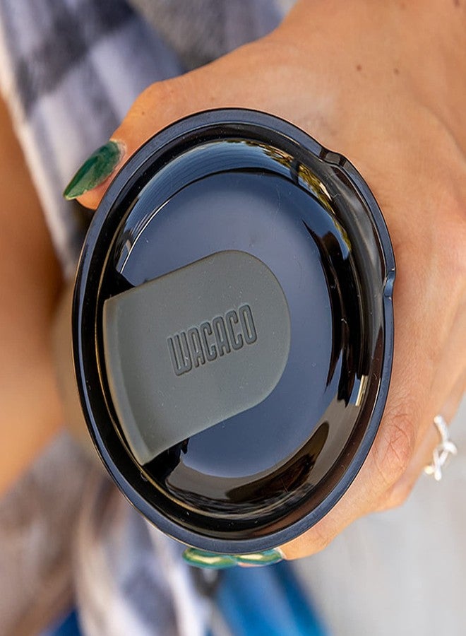 واكاكو كوب قهوة واكاكو أوكتاروما غراندي معزول بتفريغ الهواء، سعة 435 مل (15 أونصة سائلة)، كوب سفر مزدوج الجدار من الفولاذ المقاوم للصدأ مع غطاء للشرب، رمادي داكن - Image 2