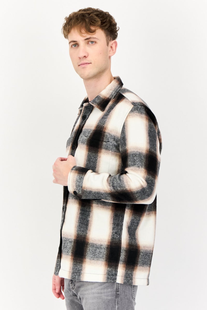 Celio Men Plaid Jacket Shirt, Multicolor  - Image 3