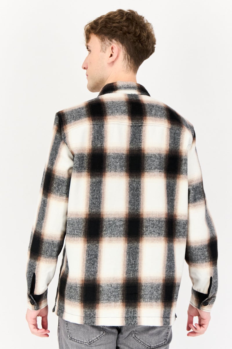Celio Men Plaid Jacket Shirt, Multicolor - Image 2