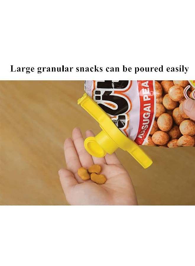 Raxoom 3Pcs Food Sealing Clip Seal Pour Snack Storage Bag Clip With A Cap Type Discharge Nozzle Food Milk Powder Preservation Sealer Kitchen, Random - Image 3