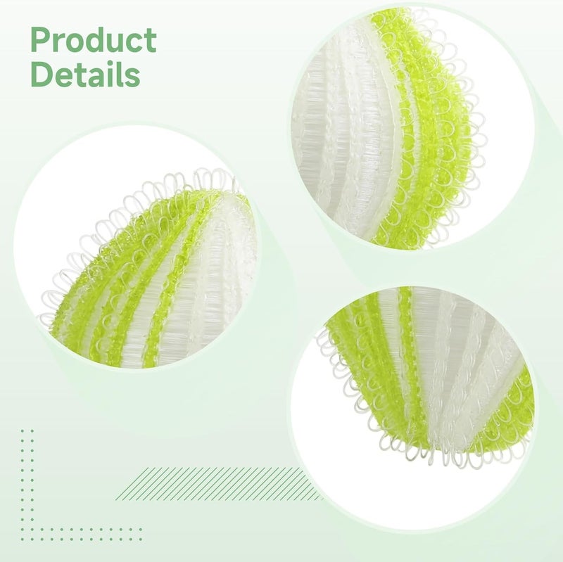 High Durability Easy Use, 12 Pcs Pet Hair Remover Dryer Balls, 1.4 in / 3.5 Cm Mustard and White Plastic, Laundry Dog Hair Catcher, Suitable for Various Clothing - Image 5