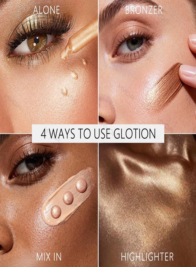 KYDA Liquid Highlighter Drops, Radiant Glow Liquid Bronzer for Face & Body, Glow Bronzing Drops with Skincare Formula, Buildable Shimmer Face Makeup, Golden Bronzer - Image 3