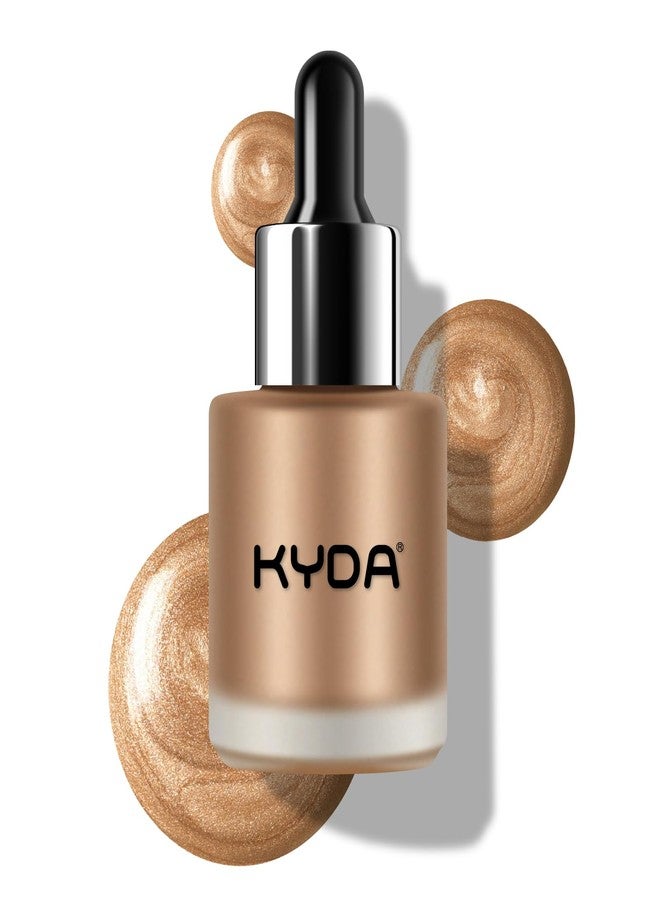 KYDA Liquid Highlighter Drops, Radiant Glow Liquid Bronzer for Face & Body, Glow Bronzing Drops with Skincare Formula, Buildable Shimmer Face Makeup, Golden Bronzer - Image 1