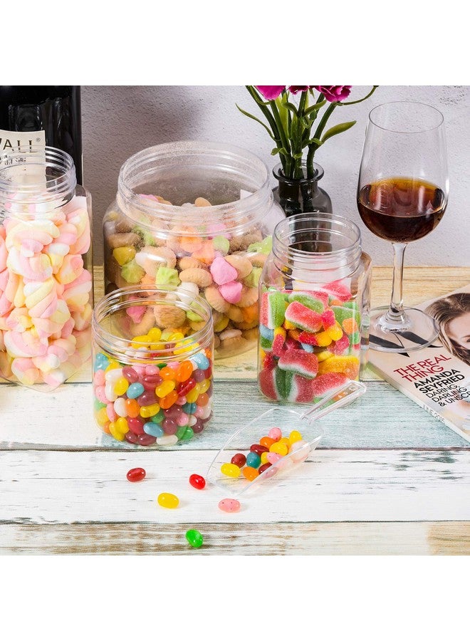 Hestya 8 Pcs Multi Purpose Clear Plastic Scoops for Candy Buffet Acrylic Kitchen Ice Food Popcorn Scoops for Protein Powders, Ice Cream, Coffee, Tea Jar (6.69 Inch) - Image 4