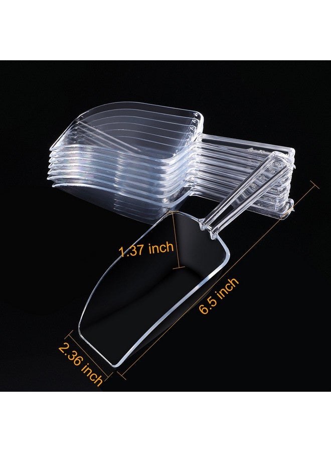 Hestya 8 Pcs Multi Purpose Clear Plastic Scoops for Candy Buffet Acrylic Kitchen Ice Food Popcorn Scoops for Protein Powders, Ice Cream, Coffee, Tea Jar (6.69 Inch) - Image 2