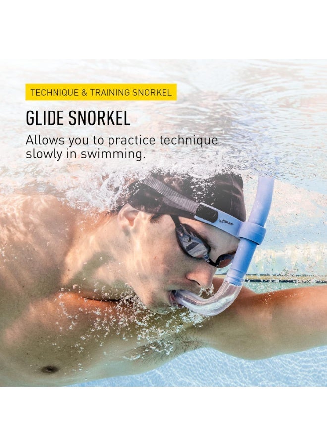 FINIS Glide Center-Mount Swim Snorkel for Adults - Adjustable Fit - Technique & Endurance Training - Ocean Blue - Image 2