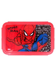 Disney Rectangular Food Container with Removable Compartments 1190 ml Food Box with Spiderman Urban Web BPA Free Leak Proof Lunch Box for Kids  - Image 3