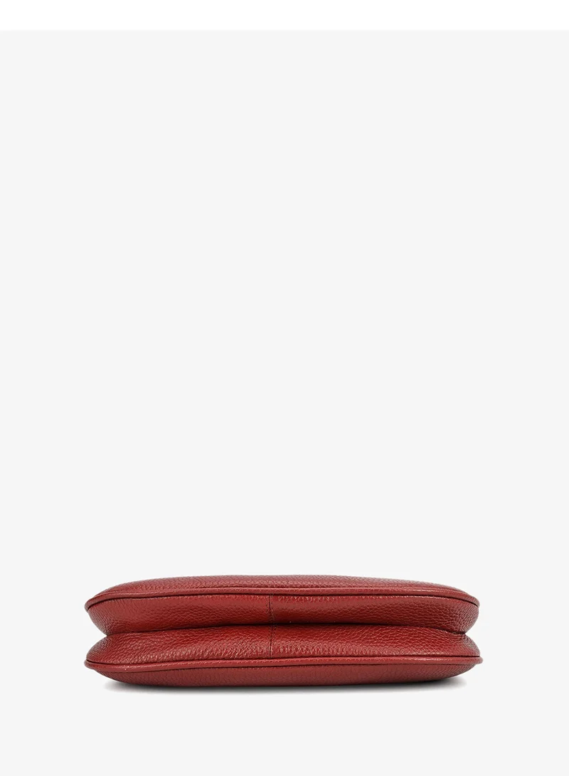 Da Milano  Small Wax Leather Baguette - Cherry for Women | Best Price UAE