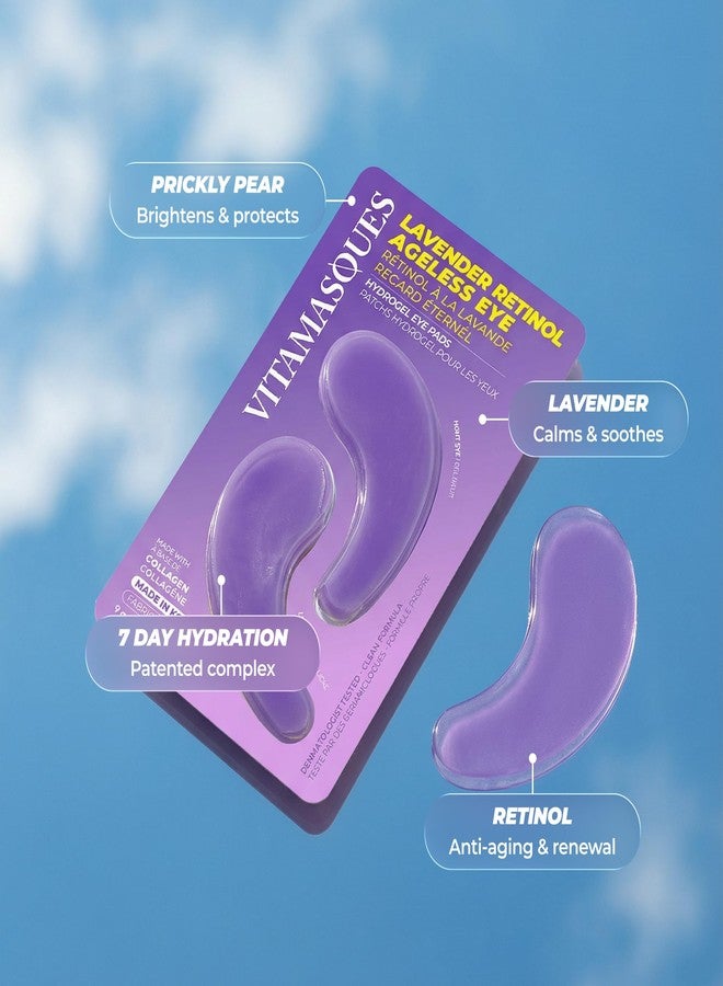 Vitamasques Lavender Retinol Anti Aging Hydrogel Eye Patches for Puffy Eyes and Dark Circles - Under Eye Mask with Collagen Patches for Wrinkles | Korean Skincare Brightening Eye Pads 3 Pack - Image 4