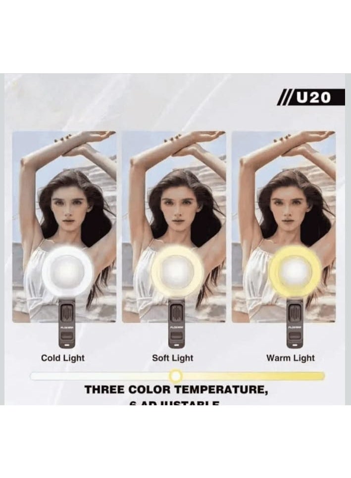 PLOKAMA Small LED ring light for mobile phones with 4 colorful lighting modes - Image 5