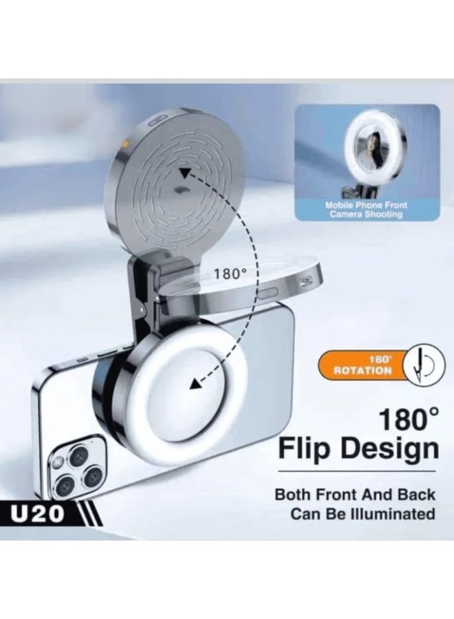 PLOKAMA Small LED ring light for mobile phones with 4 colorful lighting modes - Image 2