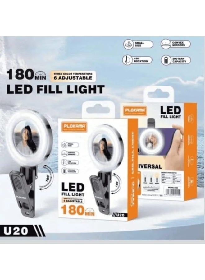 PLOKAMA Small LED ring light for mobile phones with 4 colorful lighting modes - Image 3