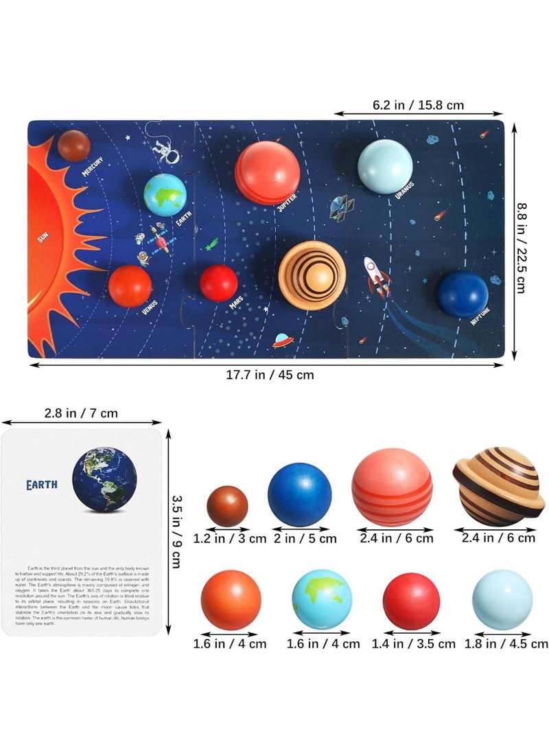 Wooden 3D Solar System Puzzle Toy | Early Learning Planet Model for Kids | Space-Themed Educational Toy - Image 2