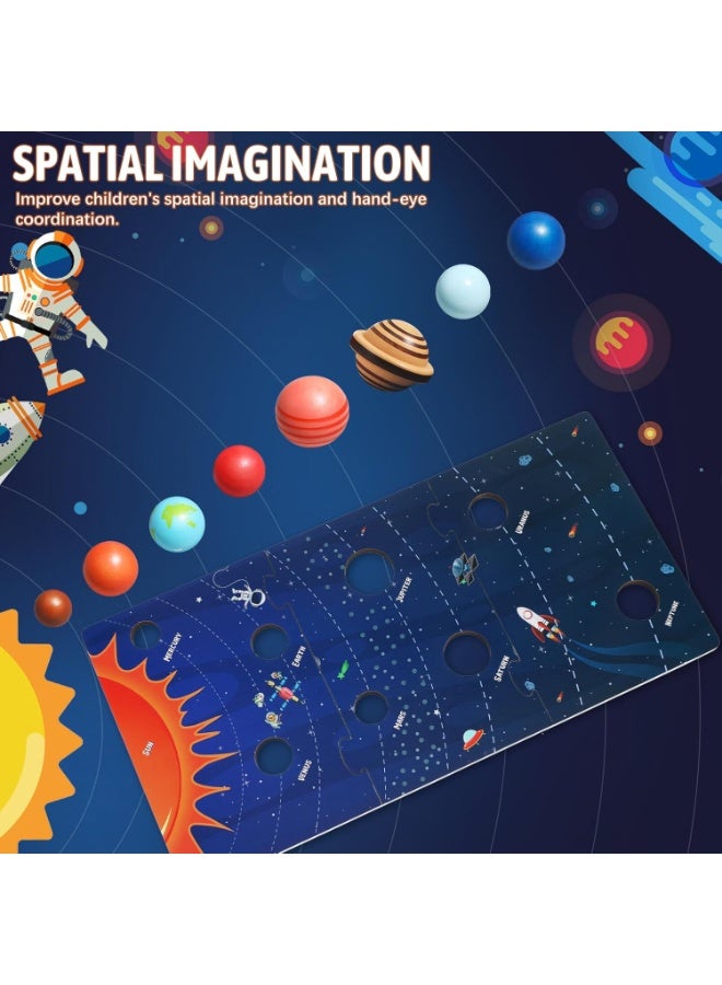 Wooden 3D Solar System Puzzle Toy | Early Learning Planet Model for Kids | Space-Themed Educational Toy - Image 5