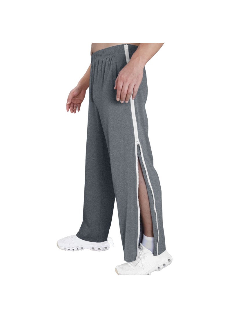 Generic - Mens Trendy Zipper Joggers Loose Fit Training Pants Peacock Blue - Image 1