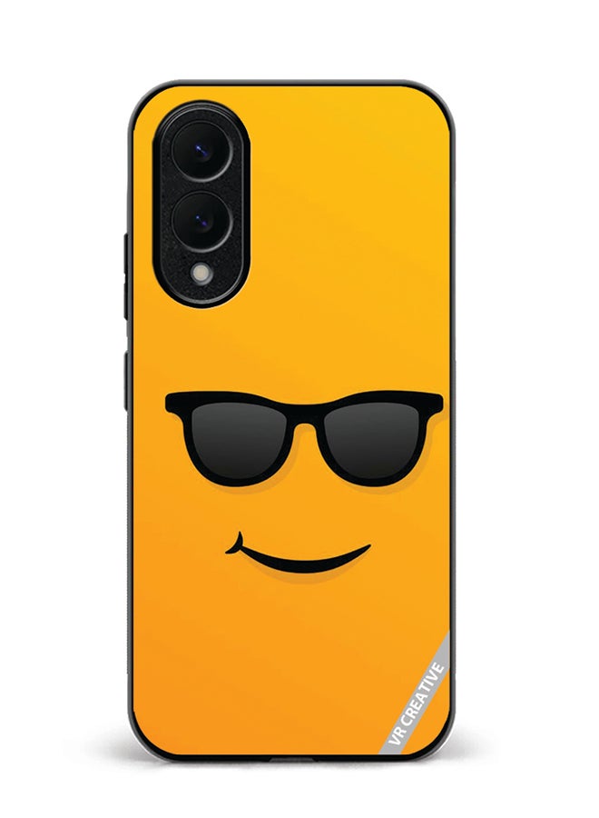 VR CREATIVE Protective Case Cover For Samsung Galaxy S25 Edge Sunglass Emoji Design Multicolour