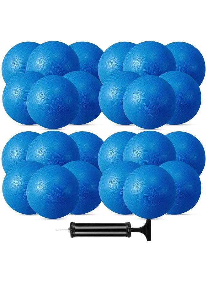 CACASO 24 Pcs Playground Balls,6 Inch Inflatable Dodge Balls,Sport Bouncy Balls with a Hand Pump,Dodgeball Balls for Indoors Outdoors Ball Games,Gym,School,Camps,Picnic - Image 1