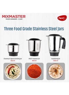 pigeon Pigeon by Stovekraft Mix Master Mixer Grinder for Kitchen | 500 Watts | 3 MultiPurpose Jars for Juicing | Chutney Making | Dry Grinding | Wet Grinding | Mincing | Blender|Mixer | 2Year Warranty  - Image 4